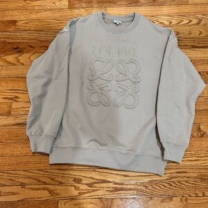 Loewe Taupe Sweatshirt with Embroidered Logo